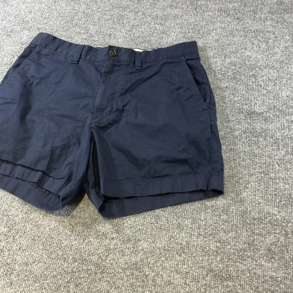 J.Crew Mens 5 Inch Inseam Chino Shorts Navy Blue Size 31 Cotton Summer Oarsman